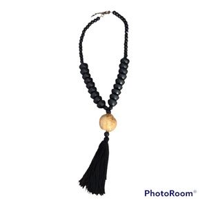 Black Tassel Necklace